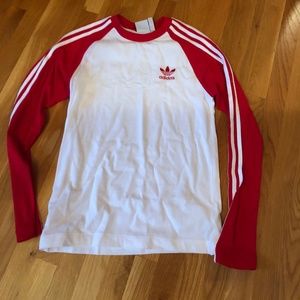 MENS ADIDAS ORIGINALS 3 STRIPE SHIRT TOP SMALL